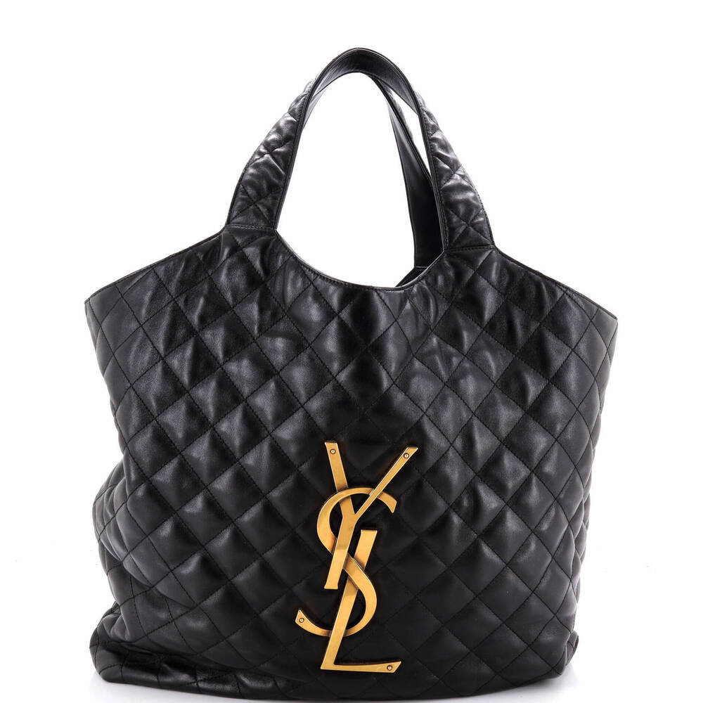 Saint Laurent Maxi Icare Shopping Tote Quilted Leather